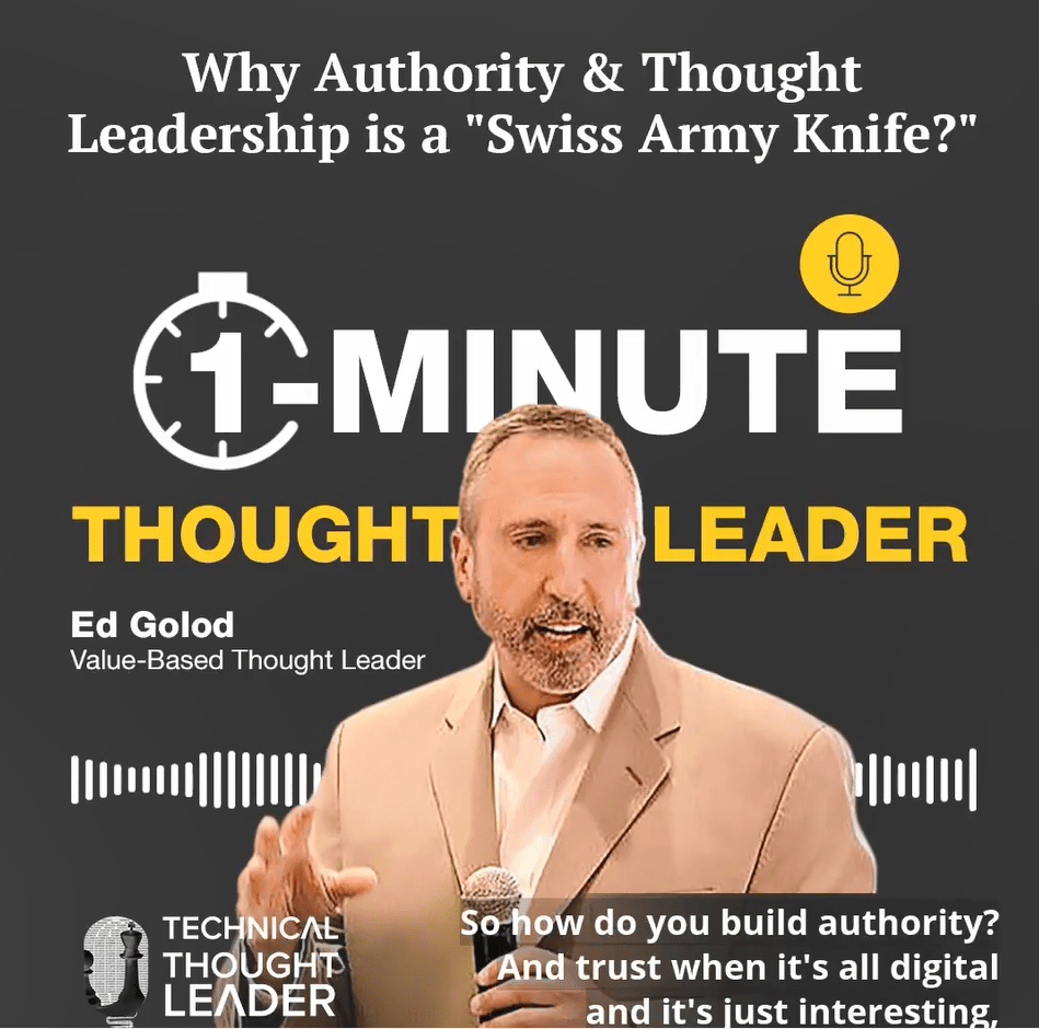Why Authority & Thought Leadership is a Swiss Army Knife